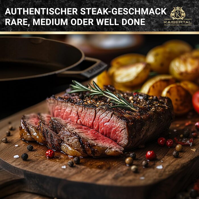 KAISERTAL Сковорода для стейка 31 х 5 см чугунная Black KAISERTAL