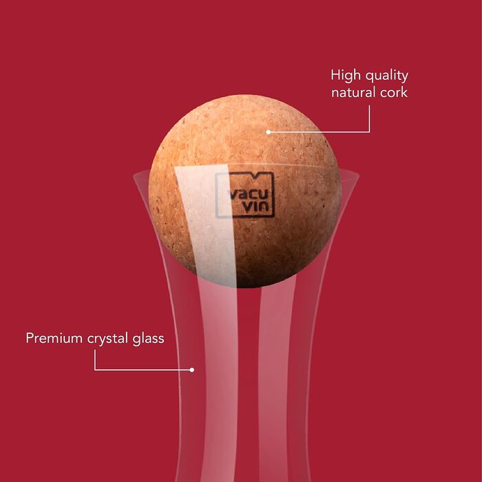 Vacu Vin Декантер для вина хрустальное стекло/пробка Vacu Vin