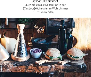 Ступка с пестиком 18 см чёрная BOSKA