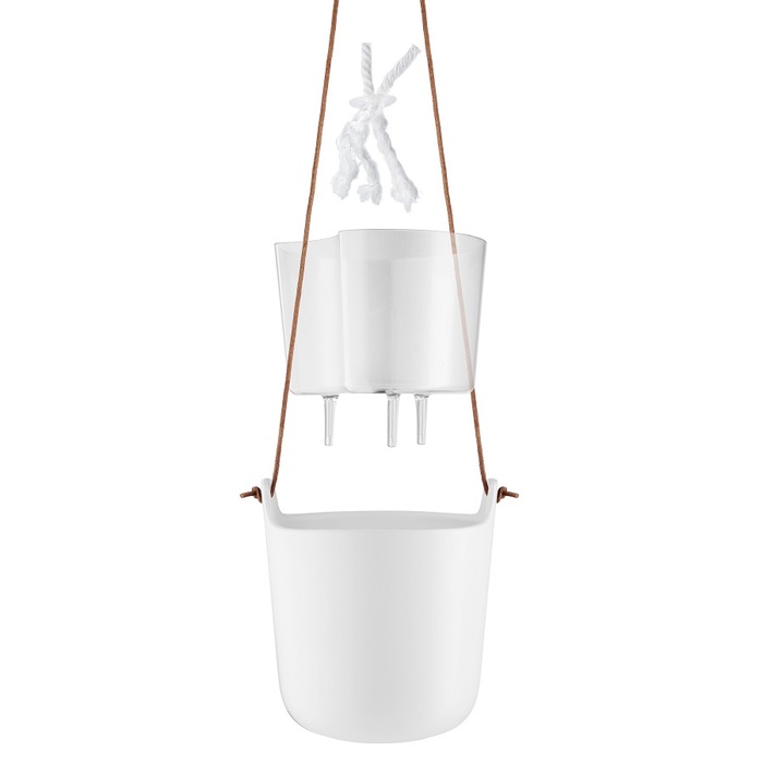 Горшок с функцией самополива подвесной белый Eva Solo