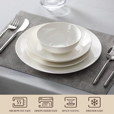 Набор посуды из костяного фарфора из 12 предметов JERA Series MALACASA