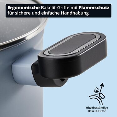 KHG Набор из 3 кастрюль 16/20/24 см алюминий/антипригарное покрытие Lightblue KHG