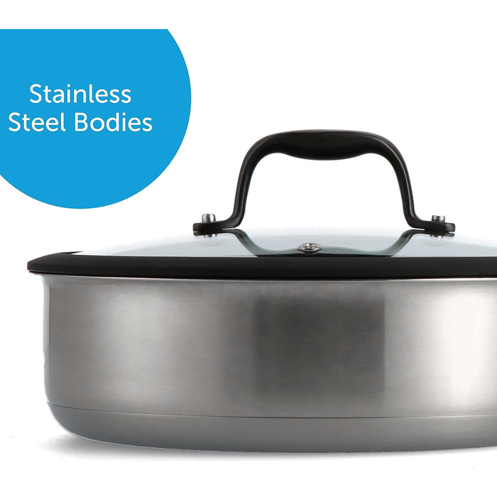 BK Набор кухонной посуды из 4 предметов без PFAS Ceramic Black BK