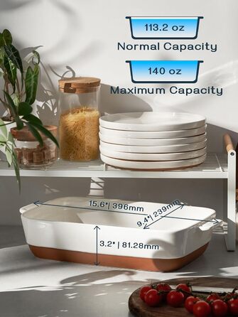 Керамическая форма для запекания 33 х 24 см Alabaster White DOWAN